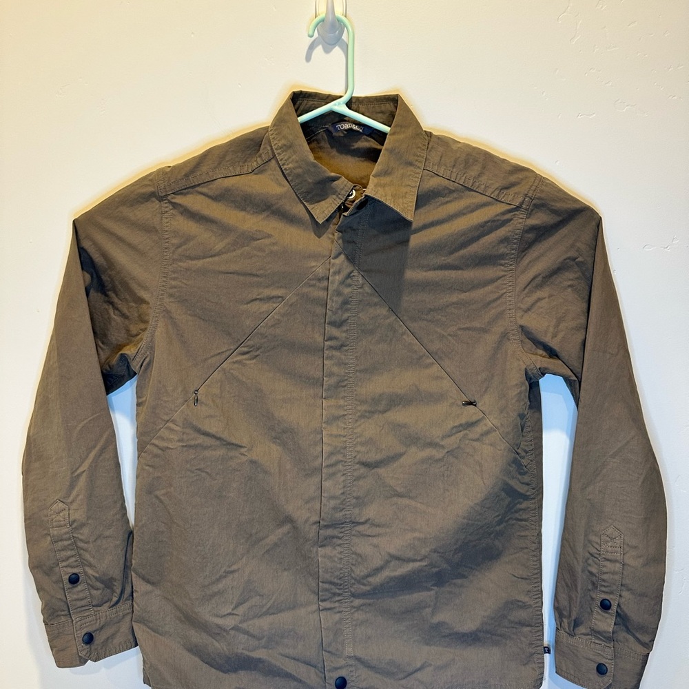 Toad&Co Enroute Shirt Jacket Brown Long Sleeve Button-Up Size Small